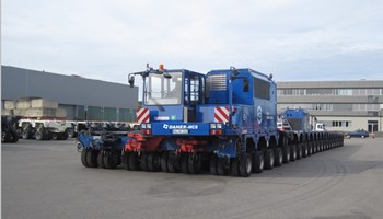 This 352-wheel vehicle, pulled/pushed along by two 490 hp tractors, will travel the 104 kilometres of the ITER Itinerary at night from 16-20 September—part of a test campaign to prepare for the first ITER loads in June 2014. (Click to view larger version...)